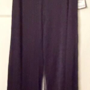 MSK Palazzo Wide Leg Mesh Overlay Black Pants